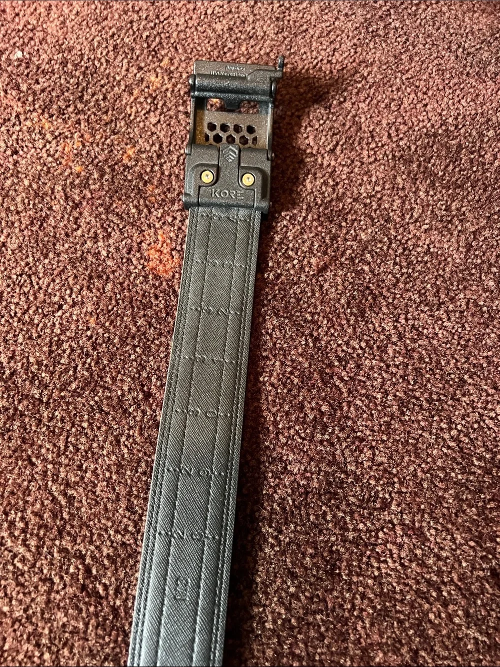Kore Black Tactical Webbing Belt with Subtle Embossing